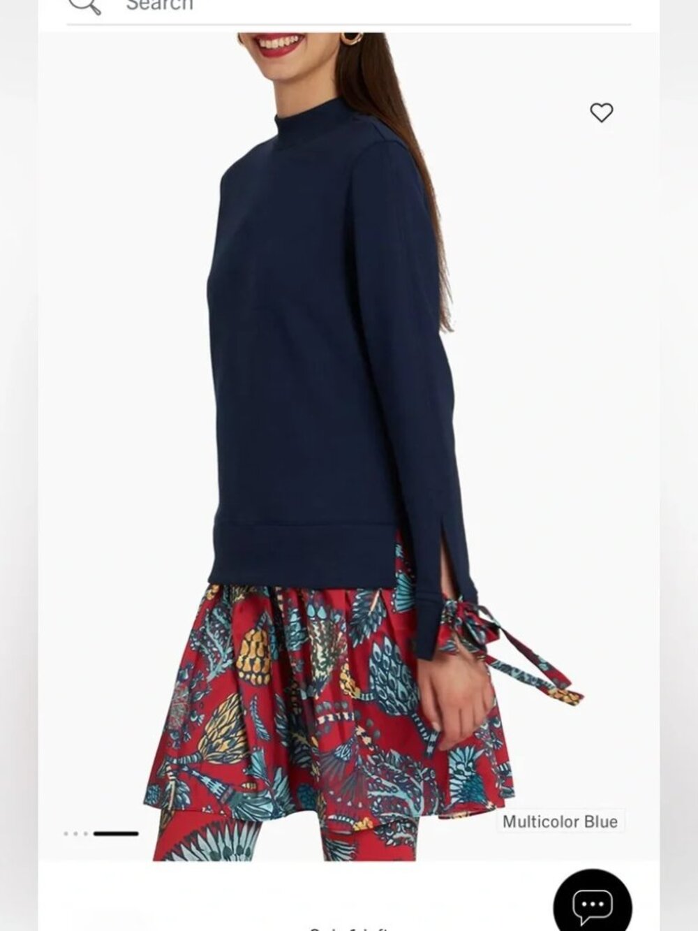 La DoubleJ Sporty Dress Layered Mini Sicomore Red Navy w/ Ribbon Cuffs Cute! MED - Picture 7 of 16